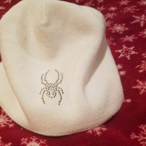 Spyder White Beanie